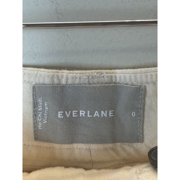 Everlane The Linen Way High Drape Pants Women’s Size 0 Bone Lightweight Casual - Picture 6 of 7